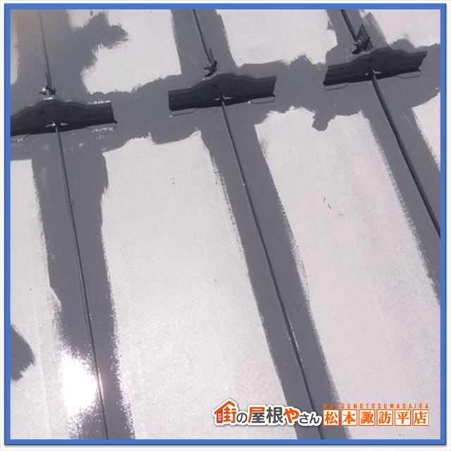 松本市屋根遮熱塗装　ダメ込み